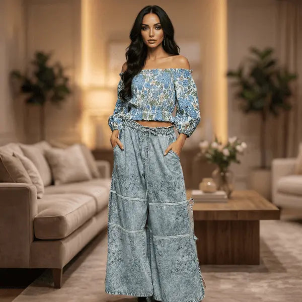Bloom Breeze Off-Shoulder Floral Top