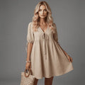 Breezy Charm Tie-Front Babydoll Mini Dress