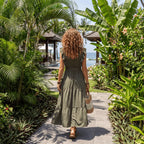 Breeze Ruffle-Trim Belted Maxi Dress