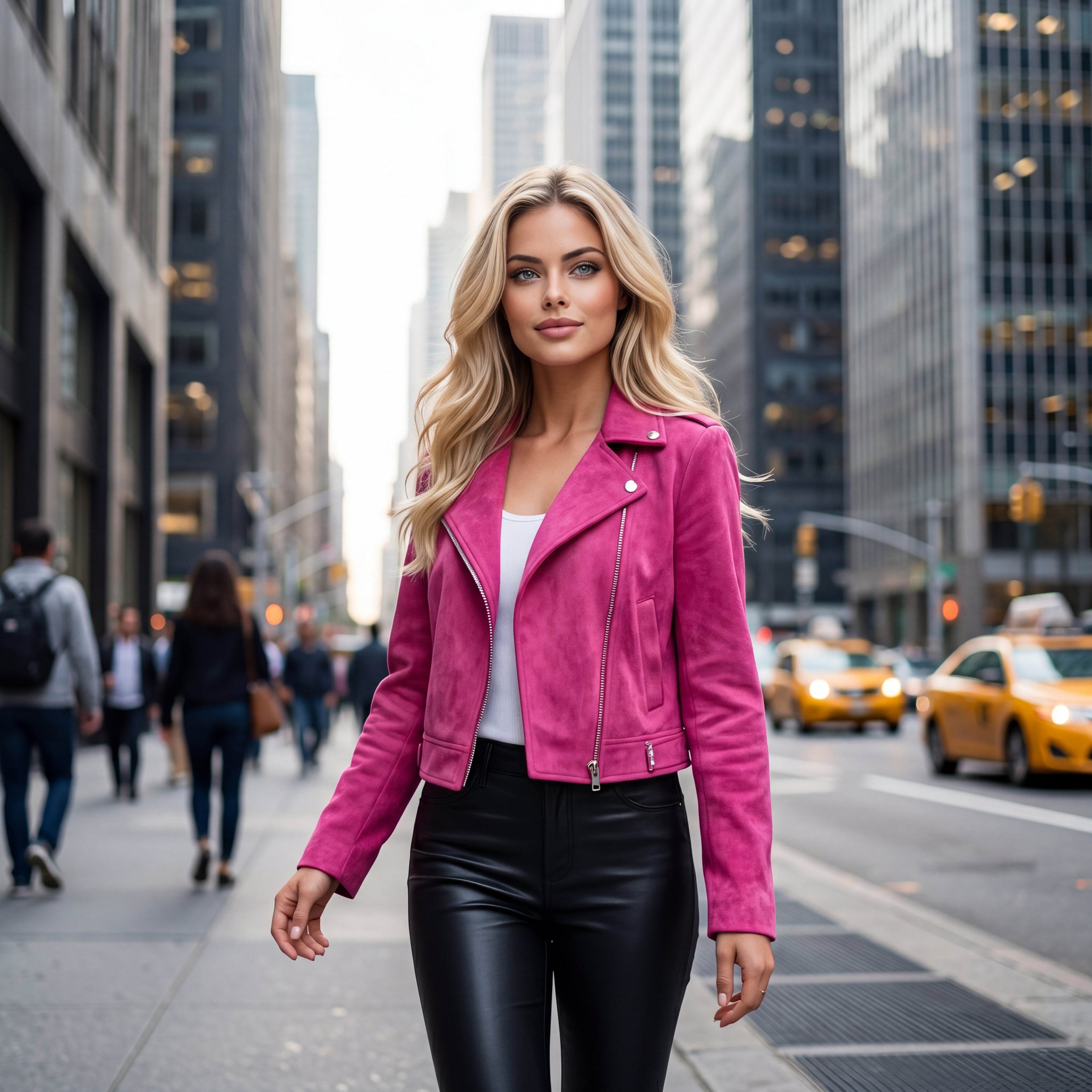 Velvet Edge Moto Jacket Ensemble