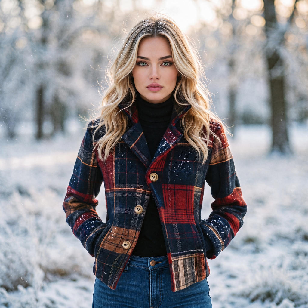 Autumn Avenue Plaid Wool Jacket
