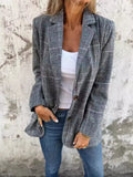 Classic Plaid Tailored Blazer – Effortless Smart-Casual Staple