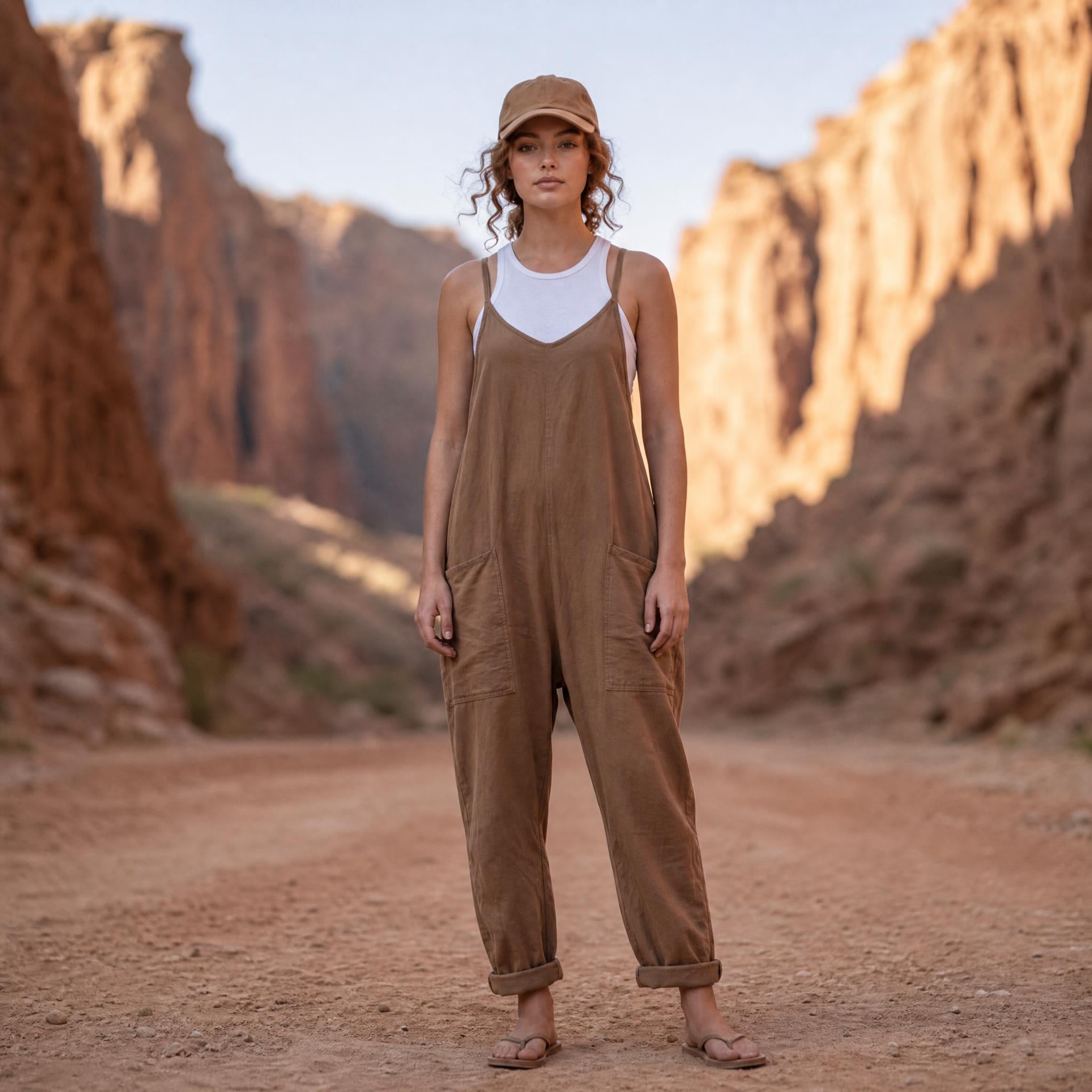 Desert Breeze Relaxed Pocket Jumpsuit