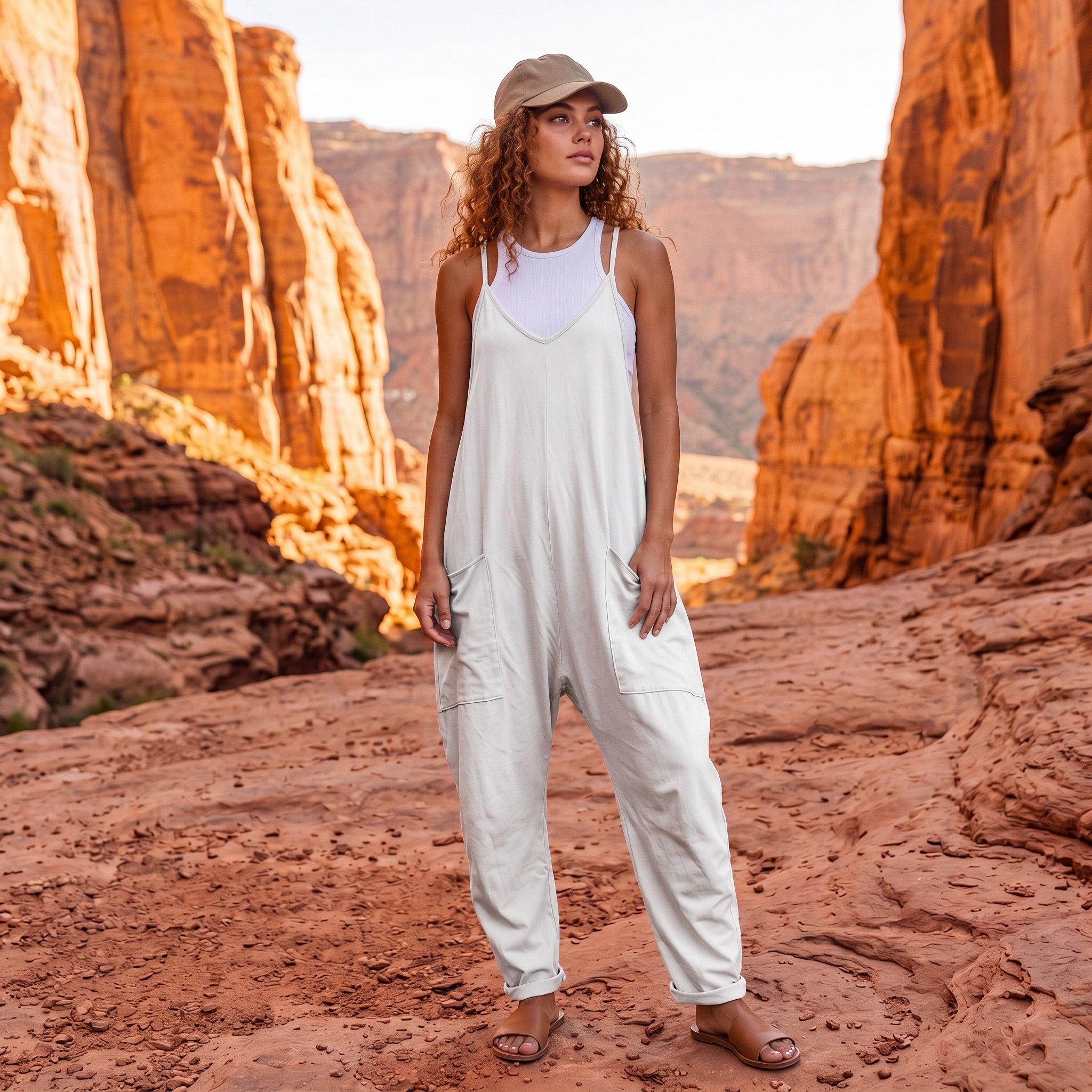 Desert Breeze Relaxed Pocket Jumpsuit