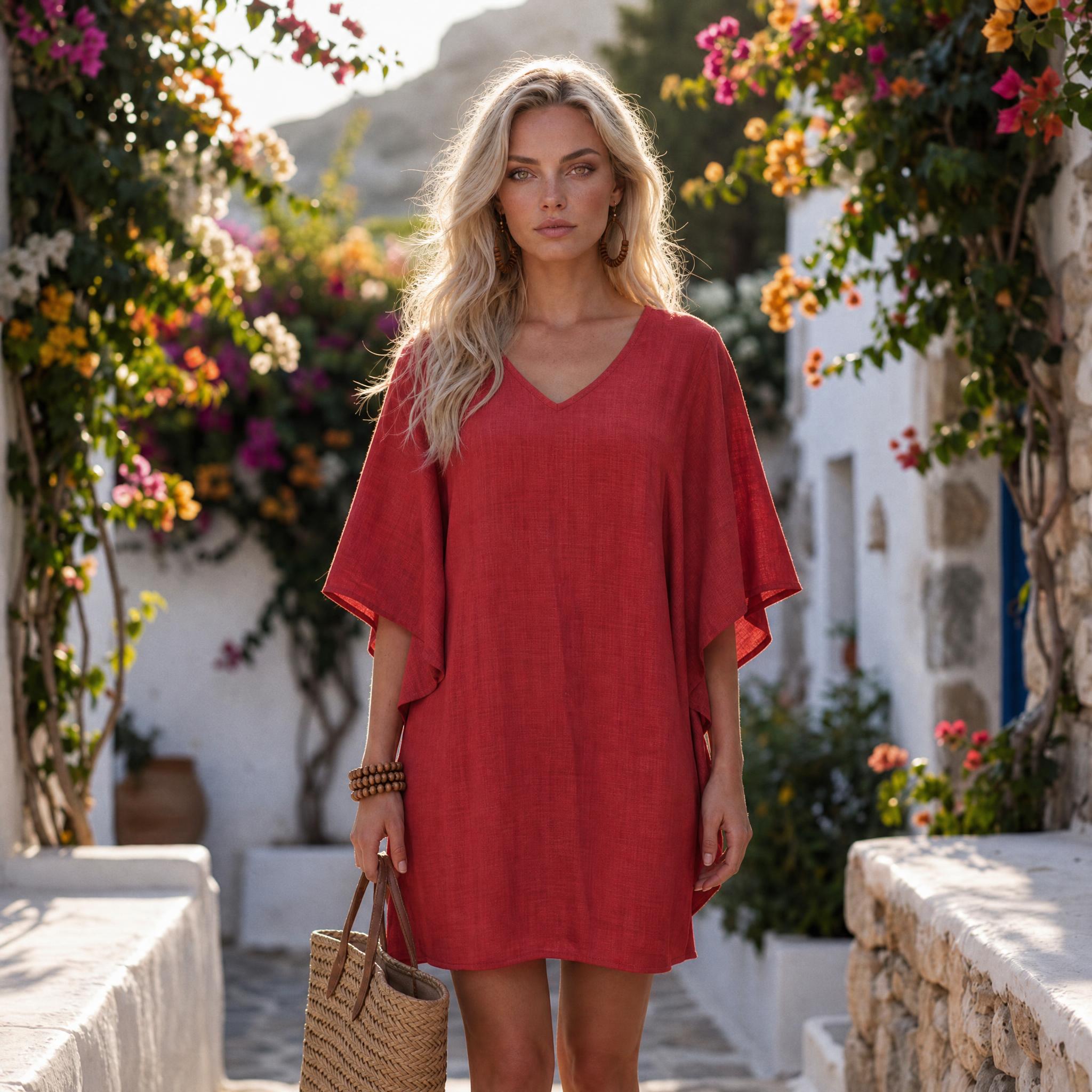 Effortless Breeze V-Neck Flutter Sleeve Mini Dress