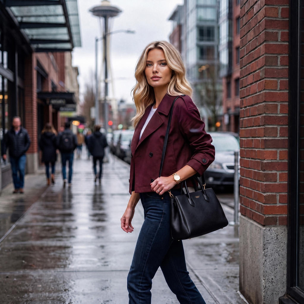 City Chic Cropped Trench Jacket