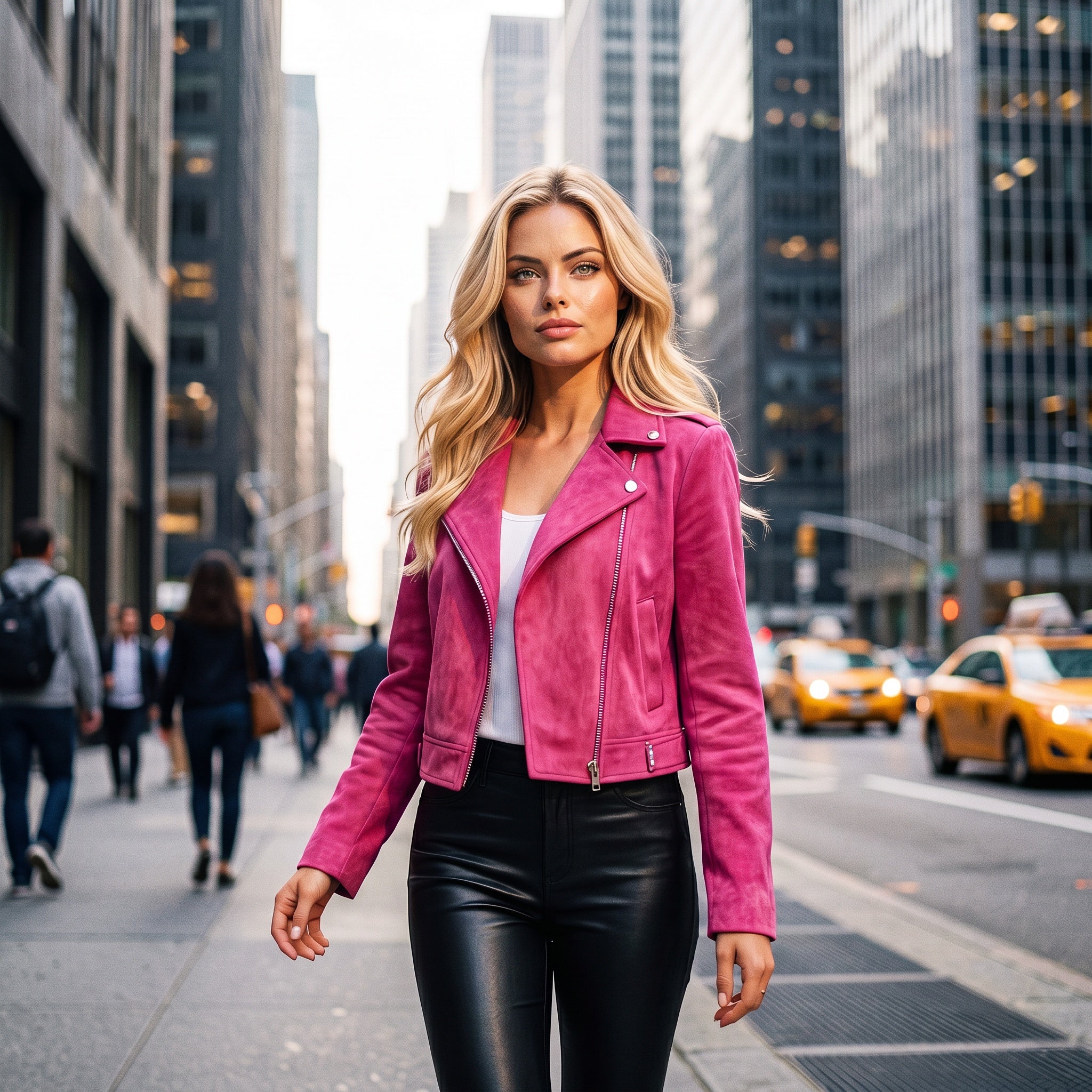 Velvet Edge Moto Jacket Ensemble