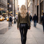 Velvet Edge Moto Jacket Ensemble