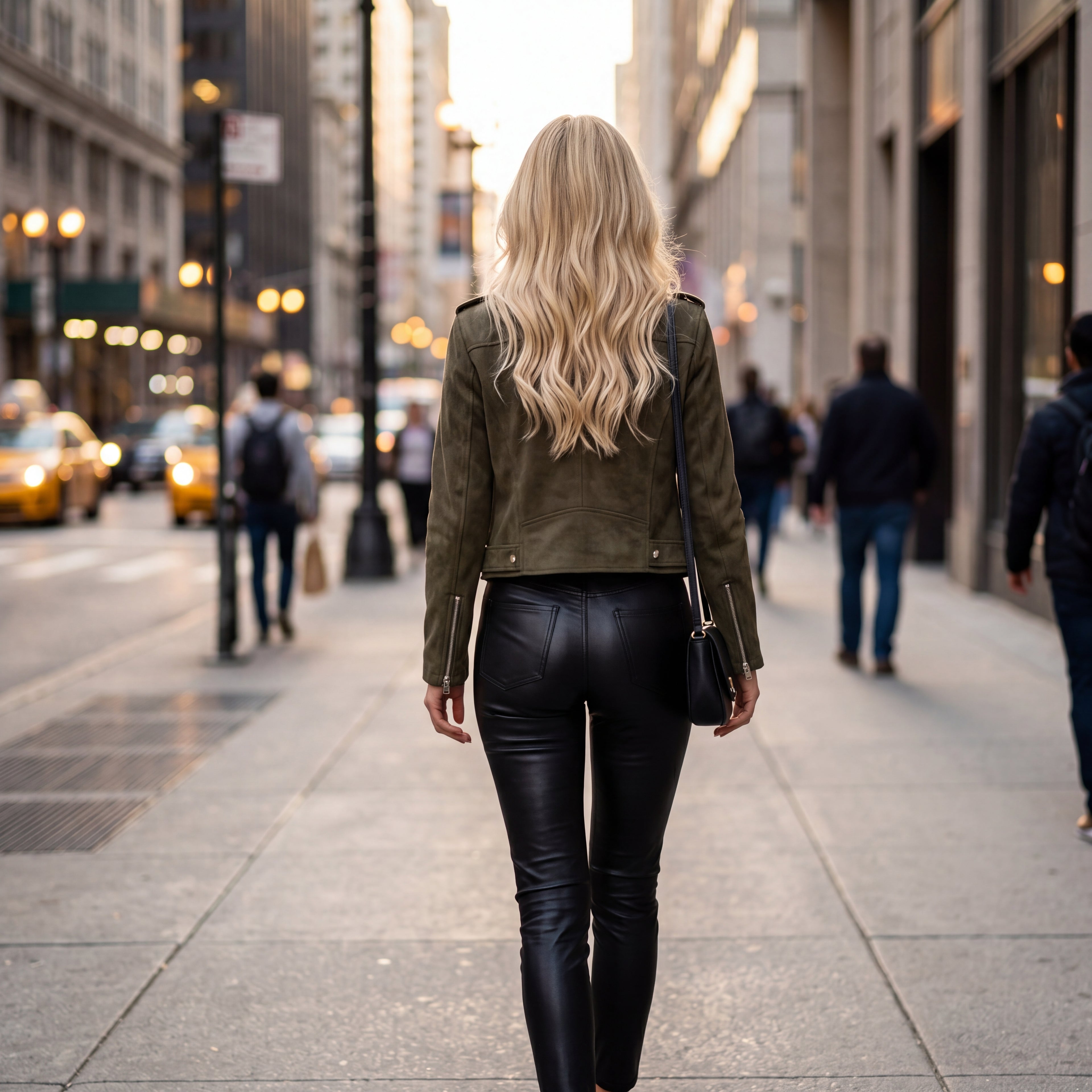 Velvet Edge Moto Jacket Ensemble