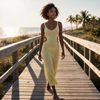 Golden Coast Cover-Up Knit Maxi Dress