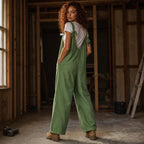 Harbor Breeze Textured Wide-Leg Overalls