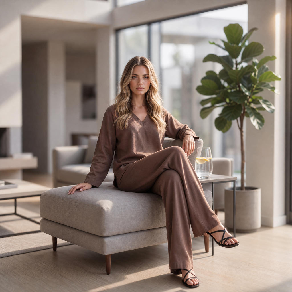 Mocha Luxe Relaxed Lounge Set