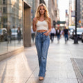 Vintage Wash High-Rise Wide Leg Jeans