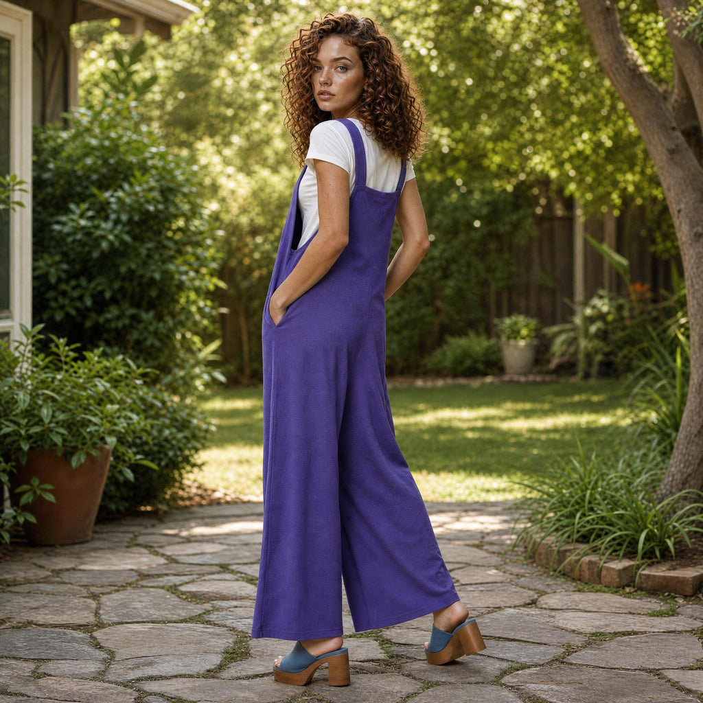 Weekend Wanderer Wide-Leg Overall Jumpsuit