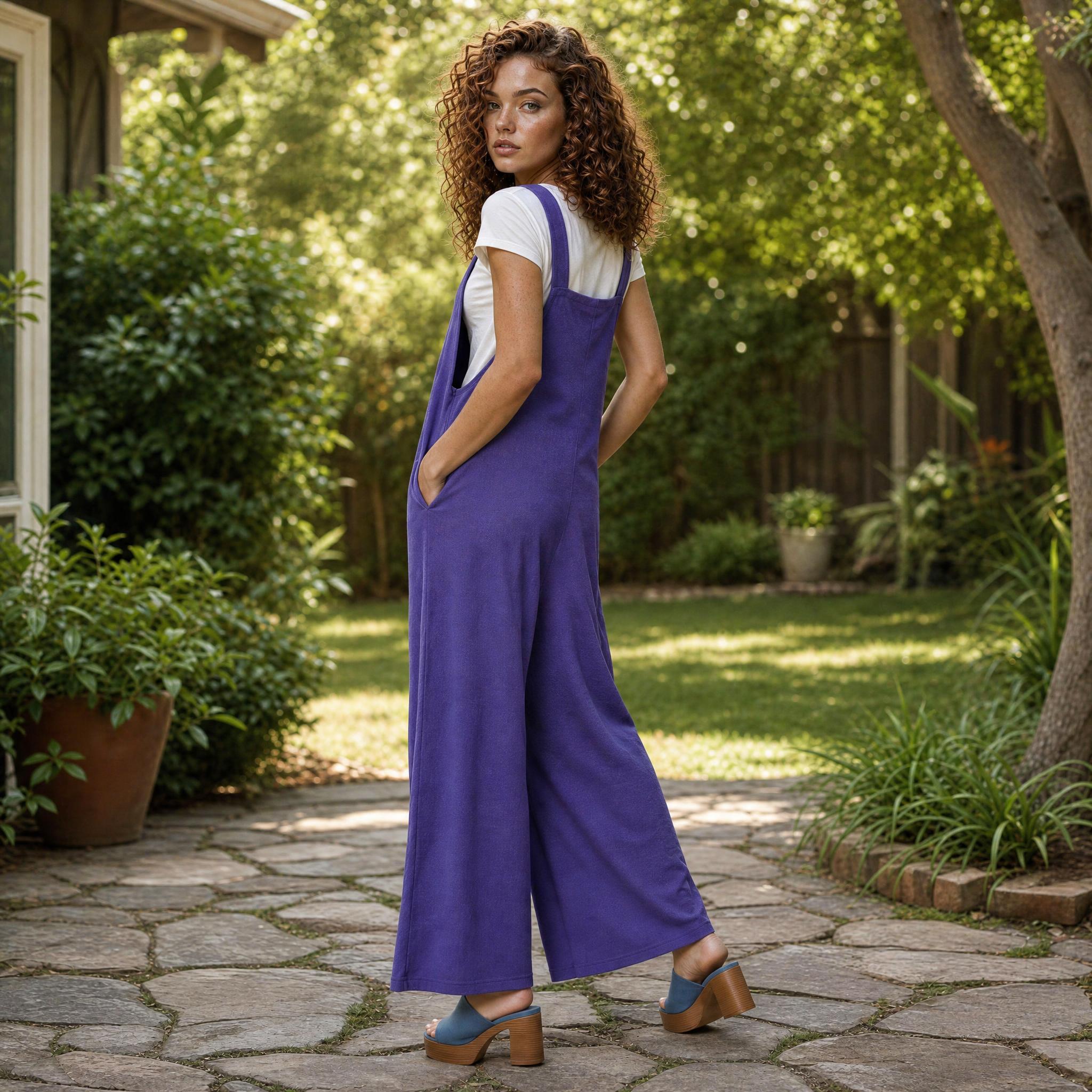 Weekend Wanderer Wide-Leg Overall Jumpsuit