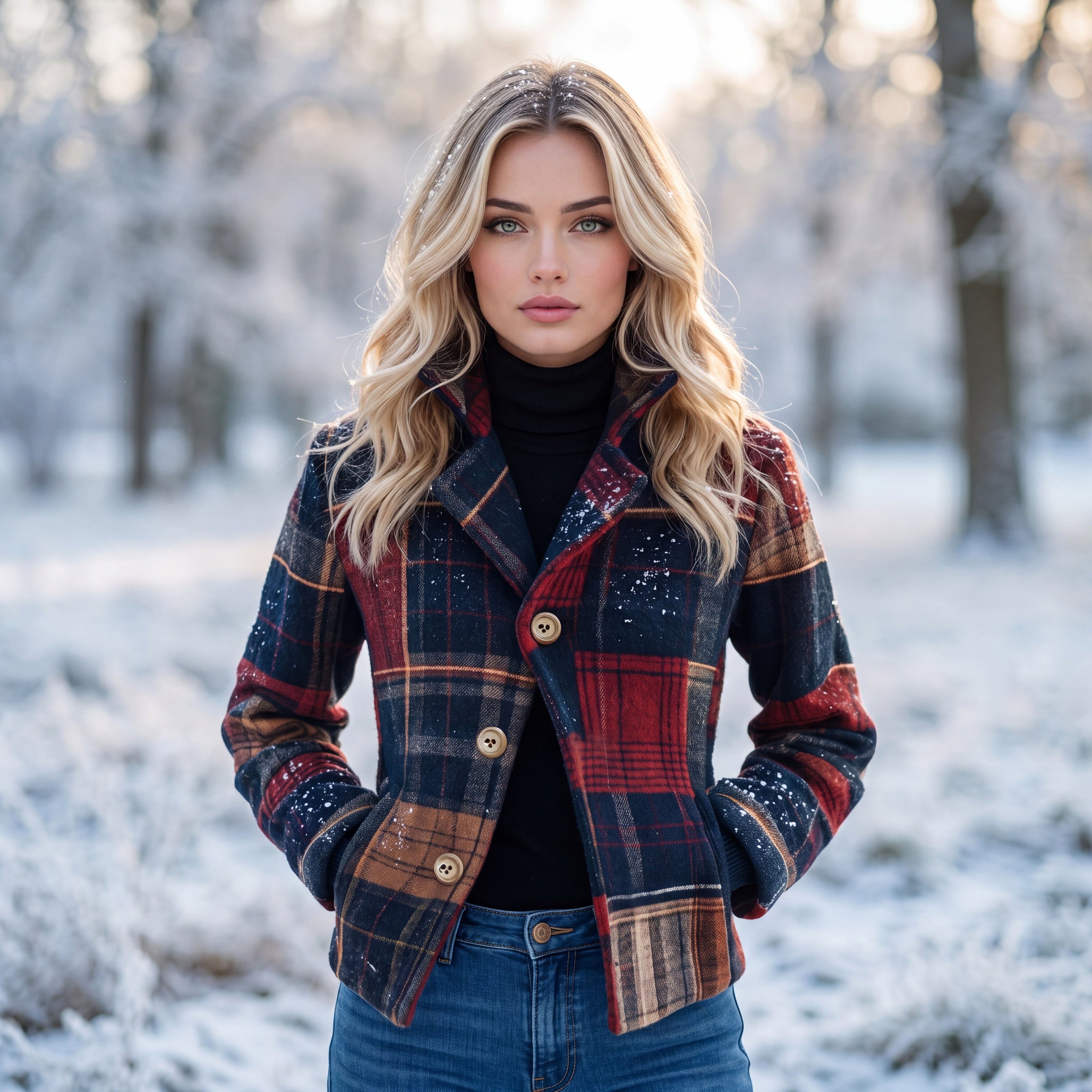 Autumn Avenue Plaid Wool Jacket