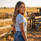Breezy Lace Knit Short Sleeve Top