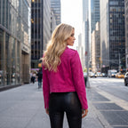 Velvet Edge Moto Jacket Ensemble