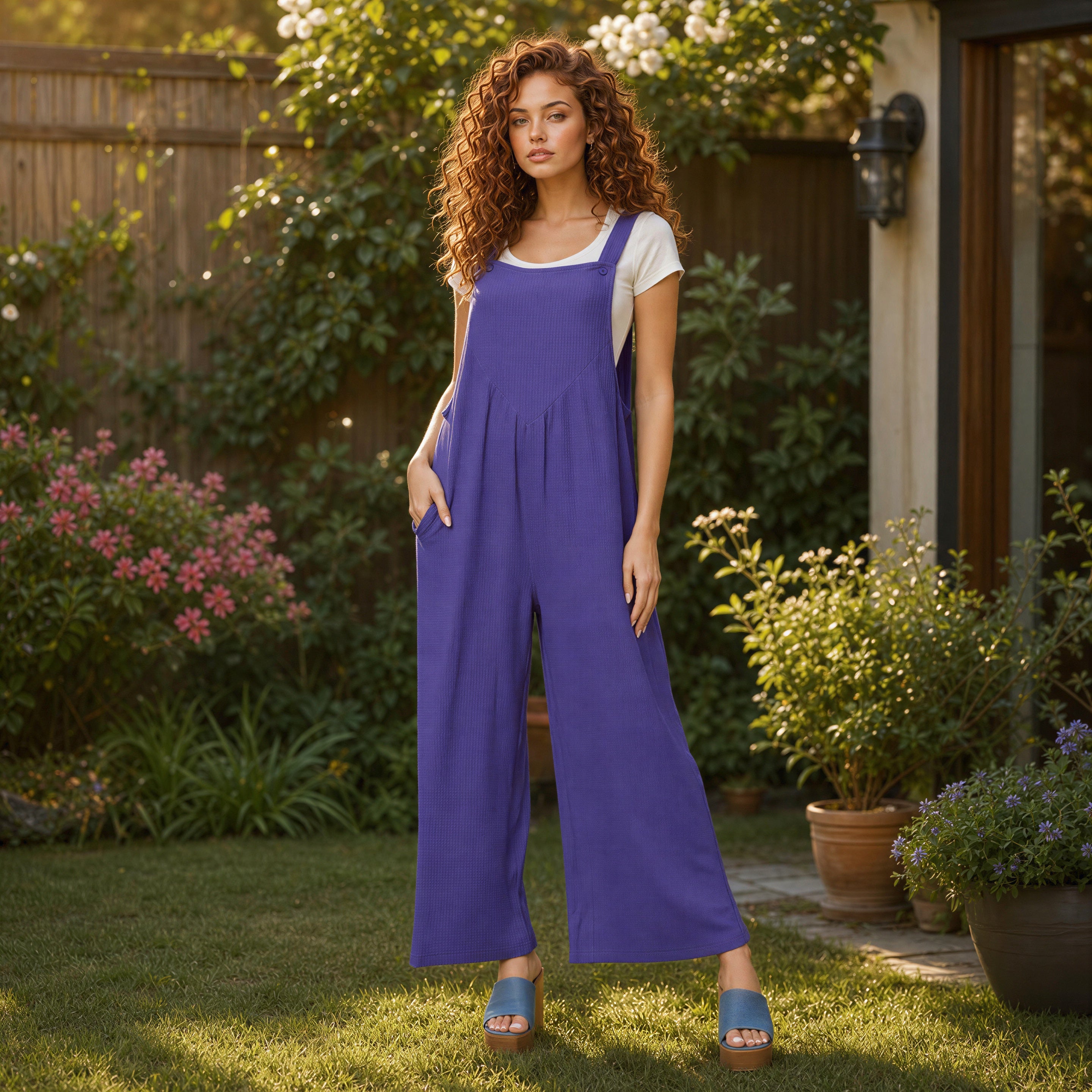 Weekend Wanderer Wide-Leg Overall Jumpsuit