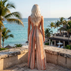 Sunset Coast Striped Wide-Leg Jumpsuit
