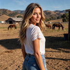 Breezy Lace Knit Short Sleeve Top