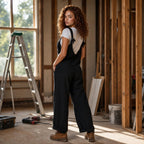 Harbor Breeze Textured Wide-Leg Overalls