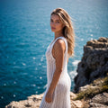 Coastal Breeze Crochet Cover-Up Dress