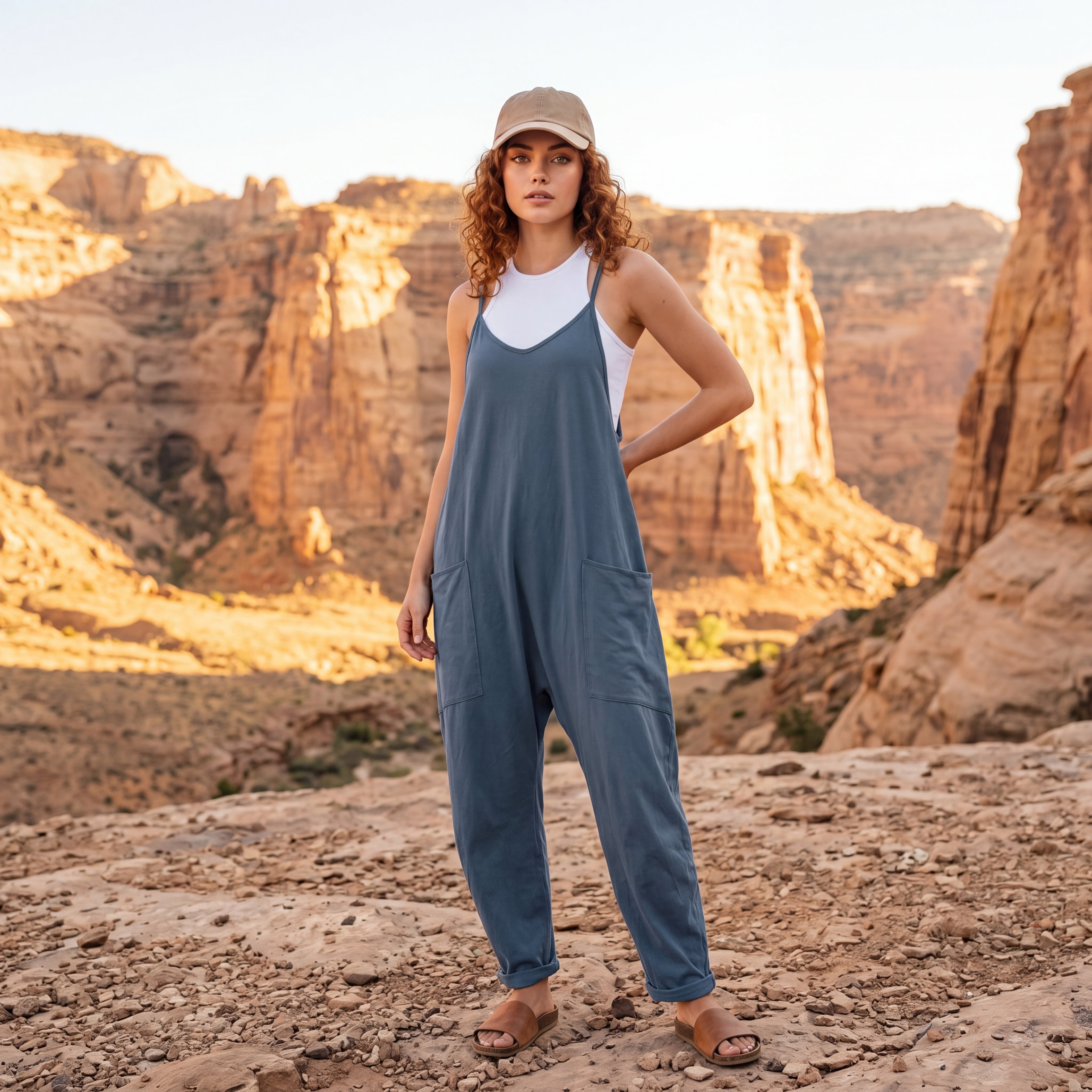 Desert Breeze Relaxed Pocket Jumpsuit