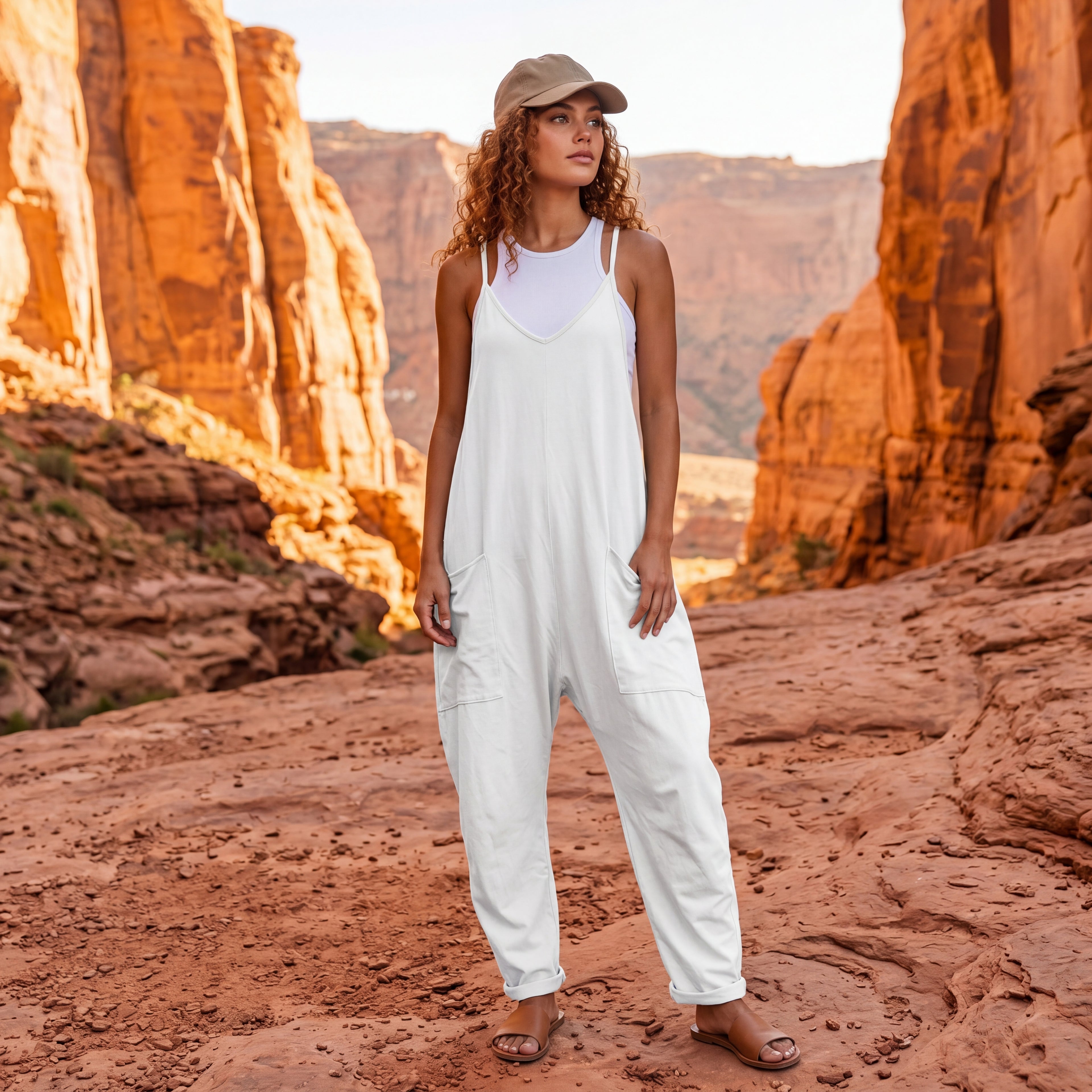 Desert Breeze Relaxed Pocket Jumpsuit