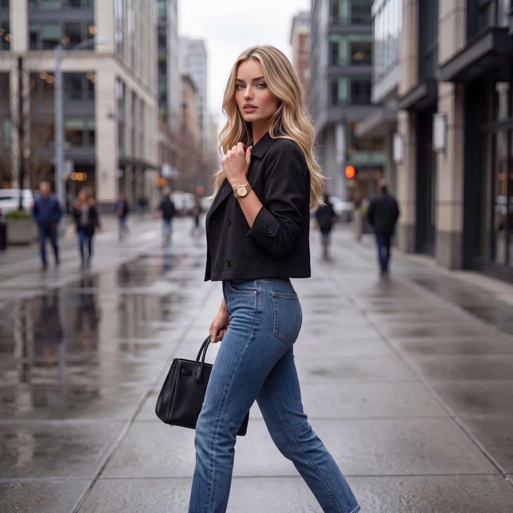City Chic Cropped Trench Jacket