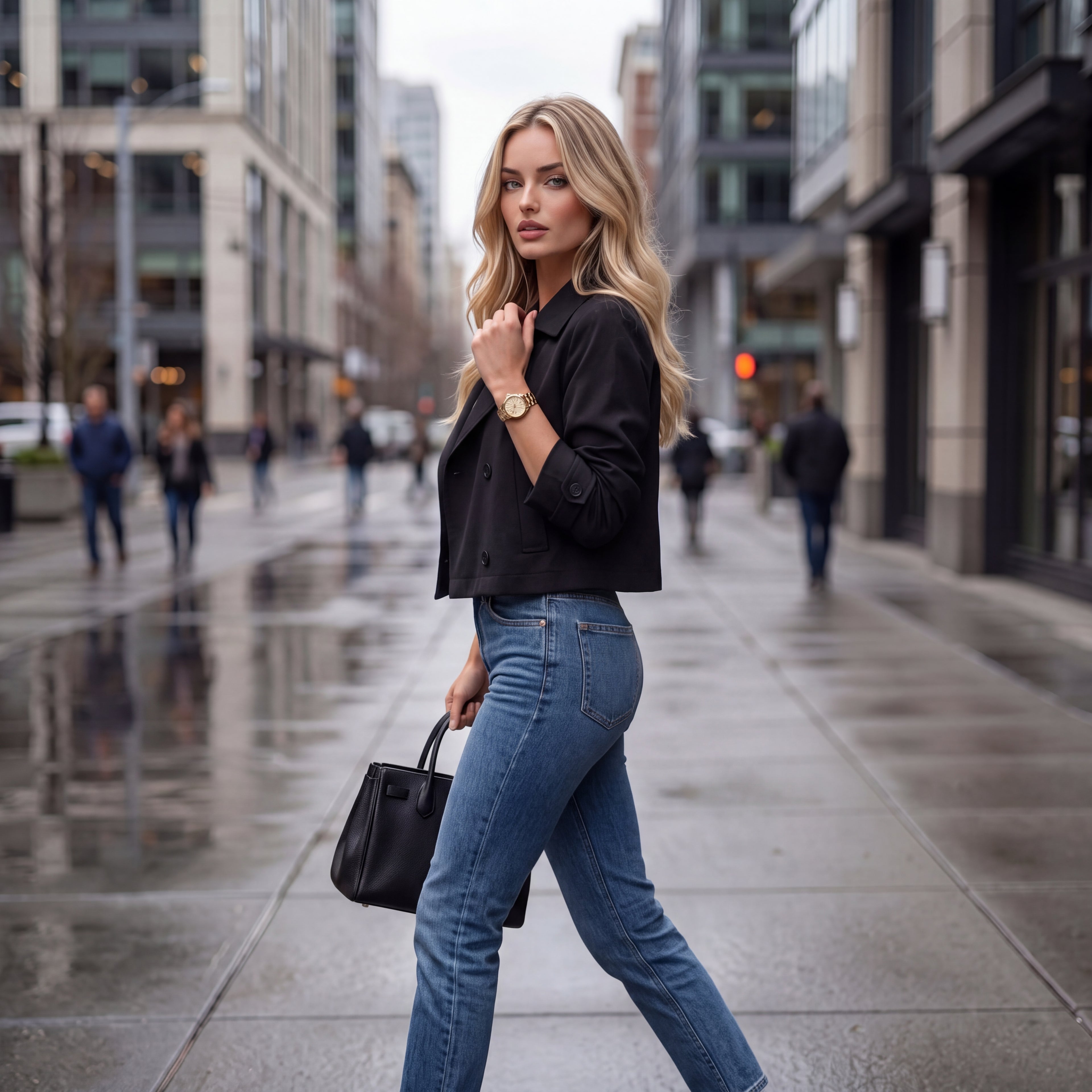 City Chic Cropped Trench Jacket