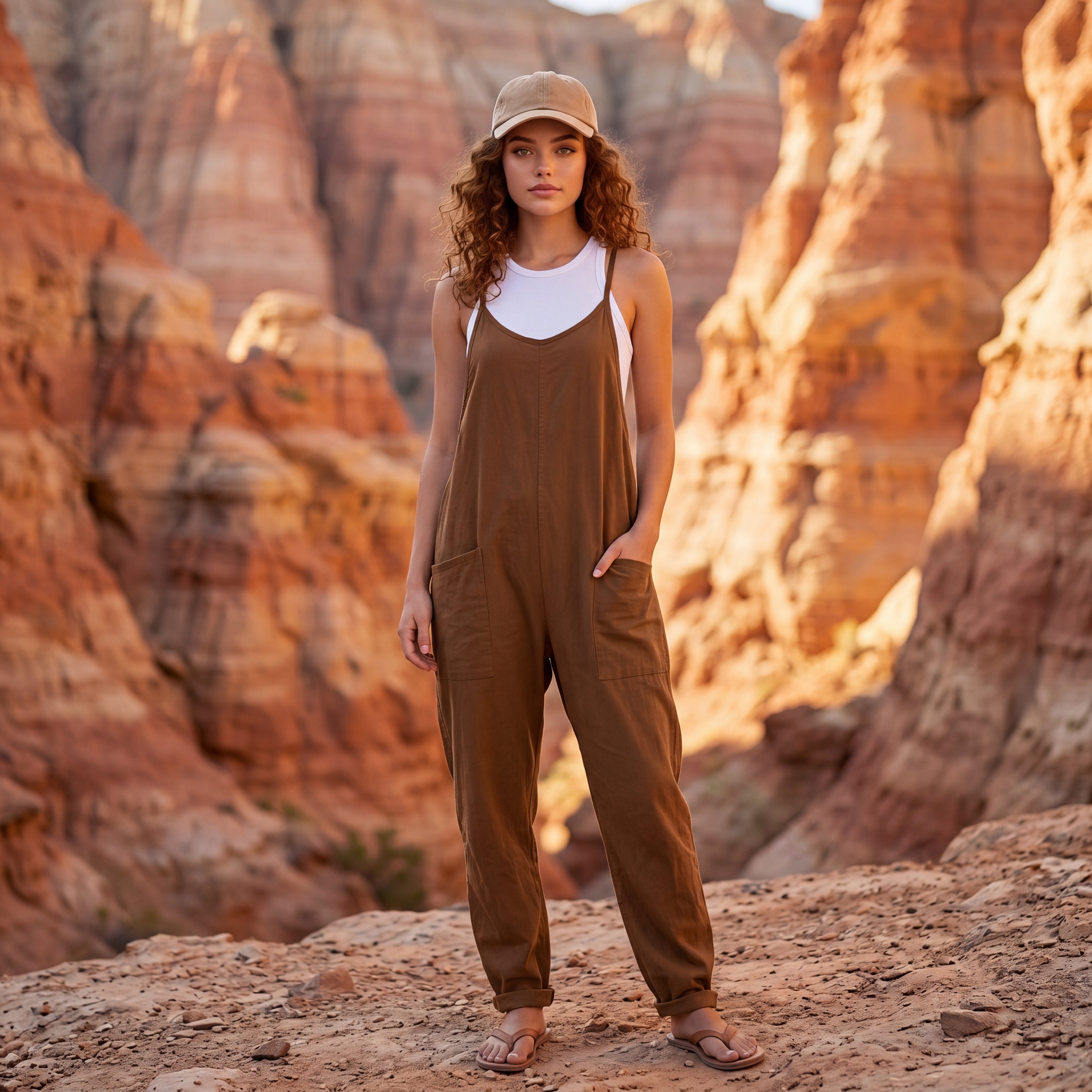 Desert Breeze Relaxed Pocket Jumpsuit