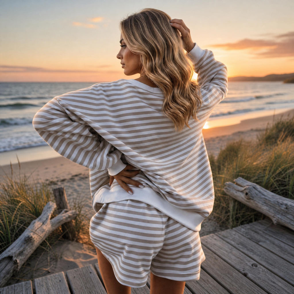 Coastal Ease Striped Lounge Set
