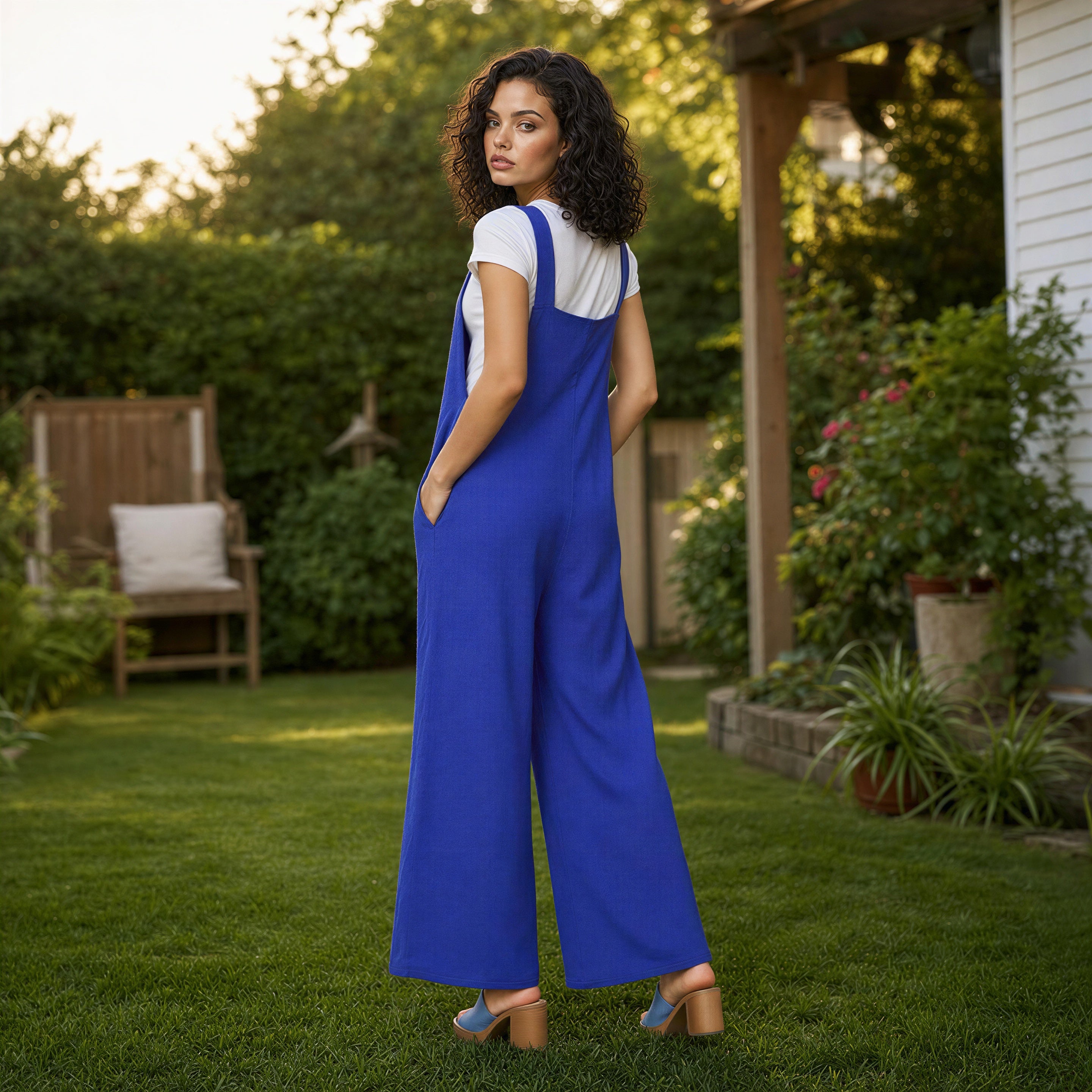 Weekend Wanderer Wide-Leg Overall Jumpsuit