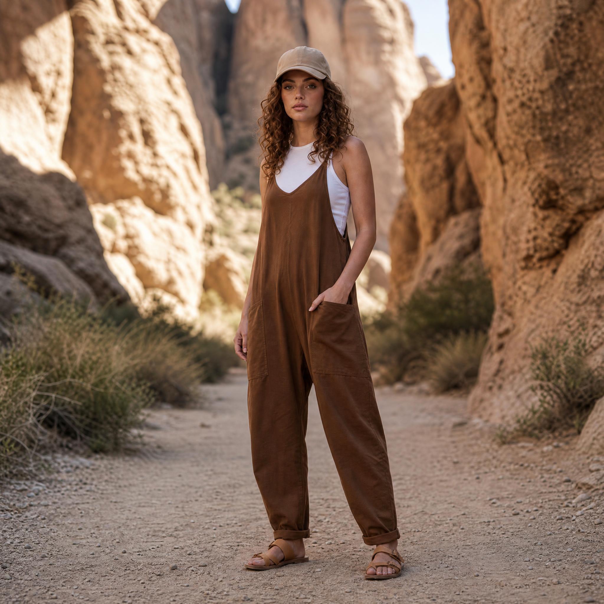 Desert Breeze Relaxed Pocket Jumpsuit
