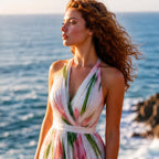 Blush Garden Halter Maxi Dress