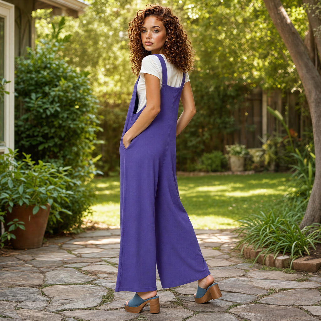 Weekend Wanderer Wide-Leg Overall Jumpsuit