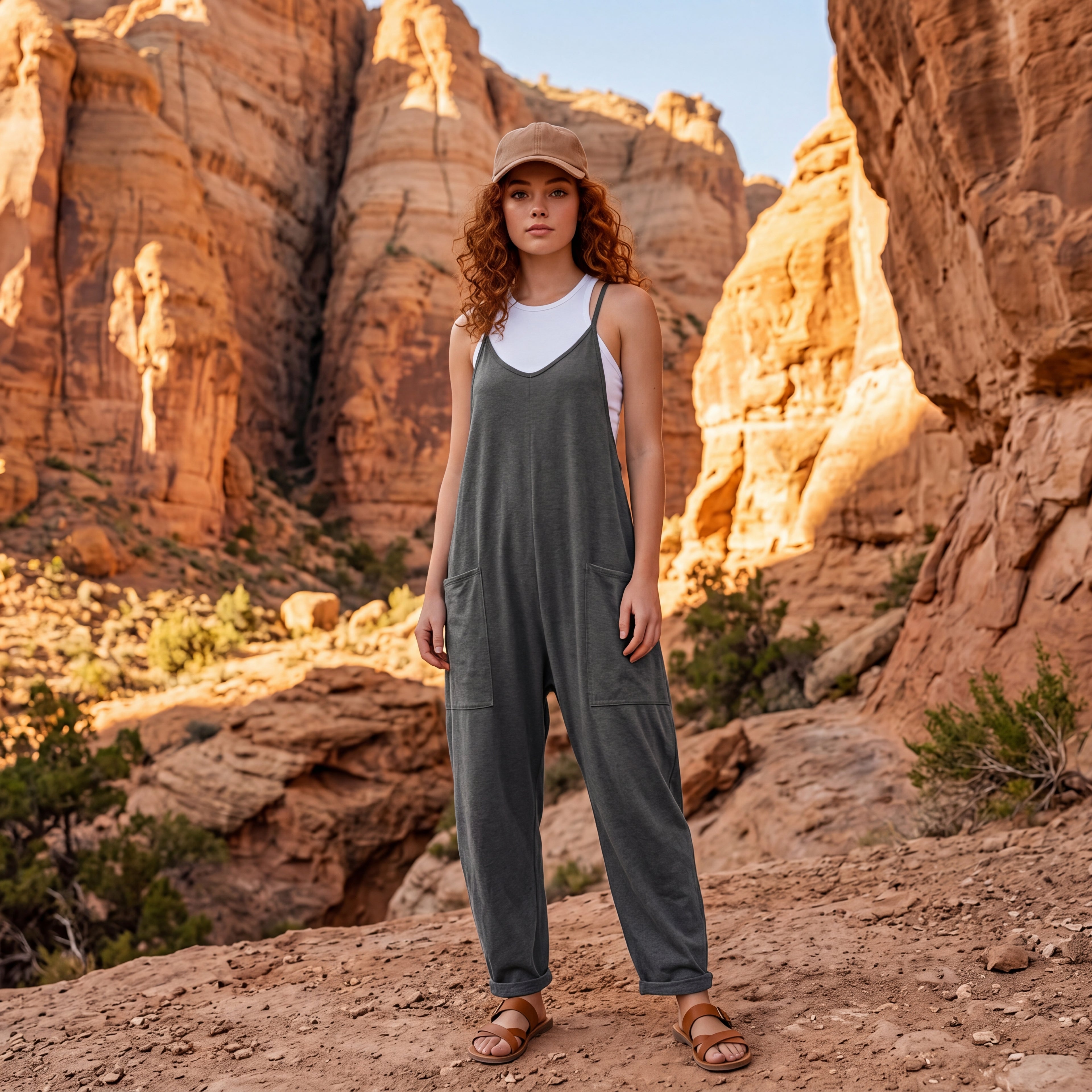 Desert Breeze Relaxed Pocket Jumpsuit