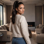 Chic Tweed Pearl-Trim Jacket – Timeless Parisian Style