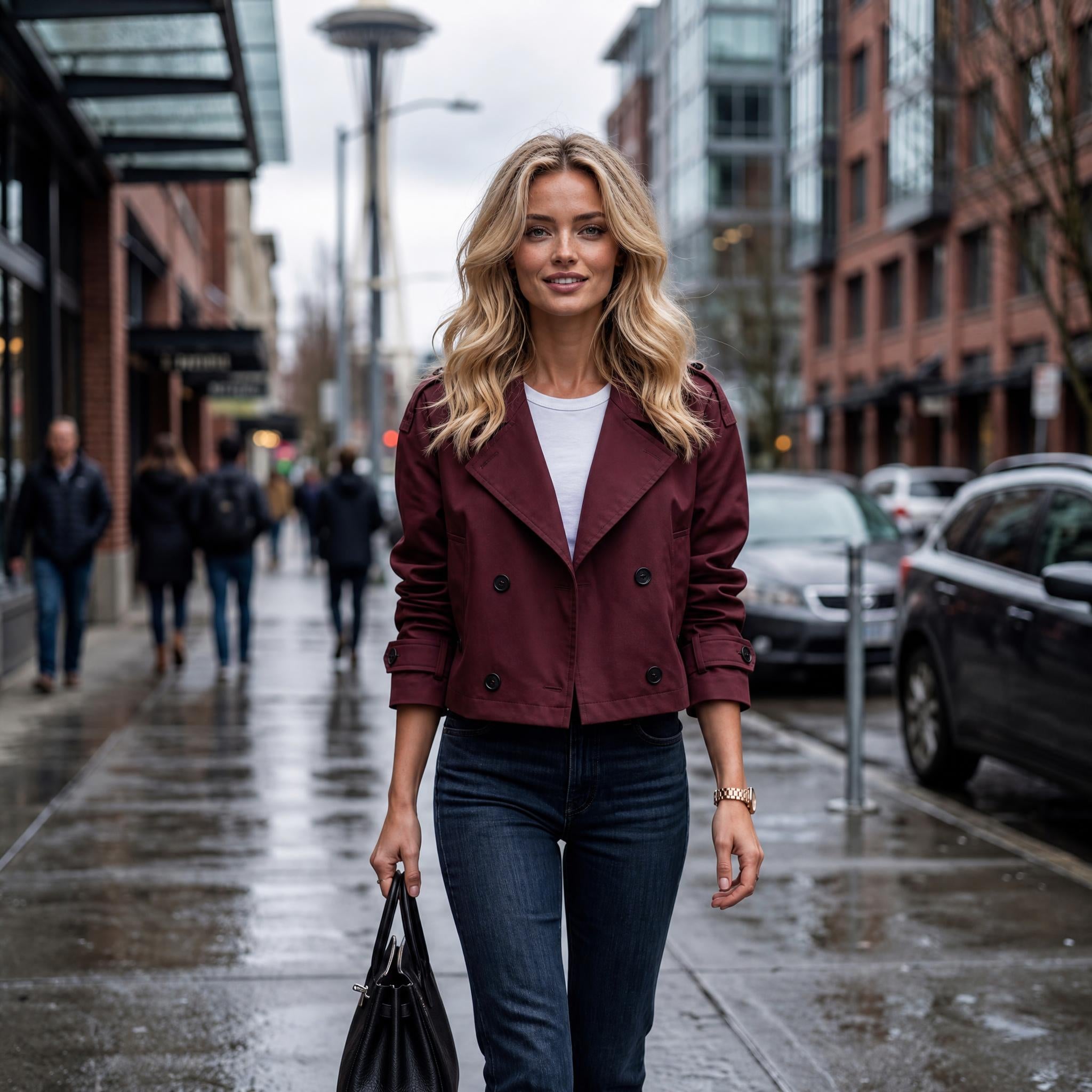 City Chic Cropped Trench Jacket