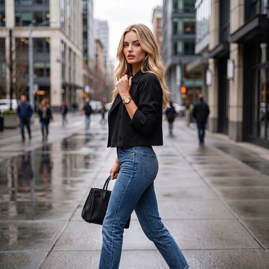 City Chic Cropped Trench Jacket