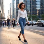 Classic Mid-Rise Cropped Skinny Jeans – Everyday Stretch Denim Essential