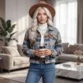 Cozy Chic Plaid Cropped Jacket & Denim Everyday Look