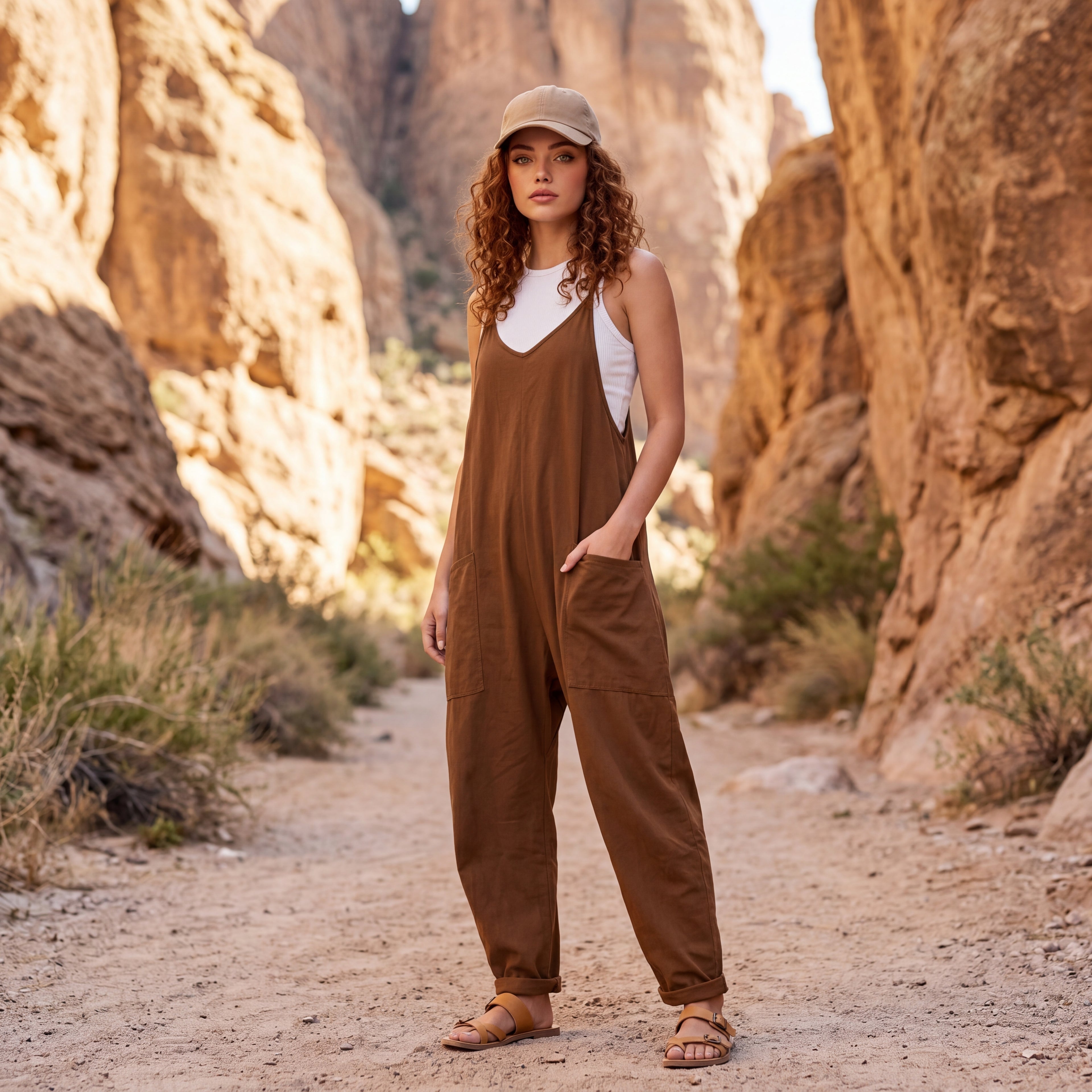 Desert Breeze Relaxed Pocket Jumpsuit