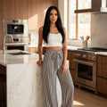 Coastal Breeze Striped Wide-Leg Pants