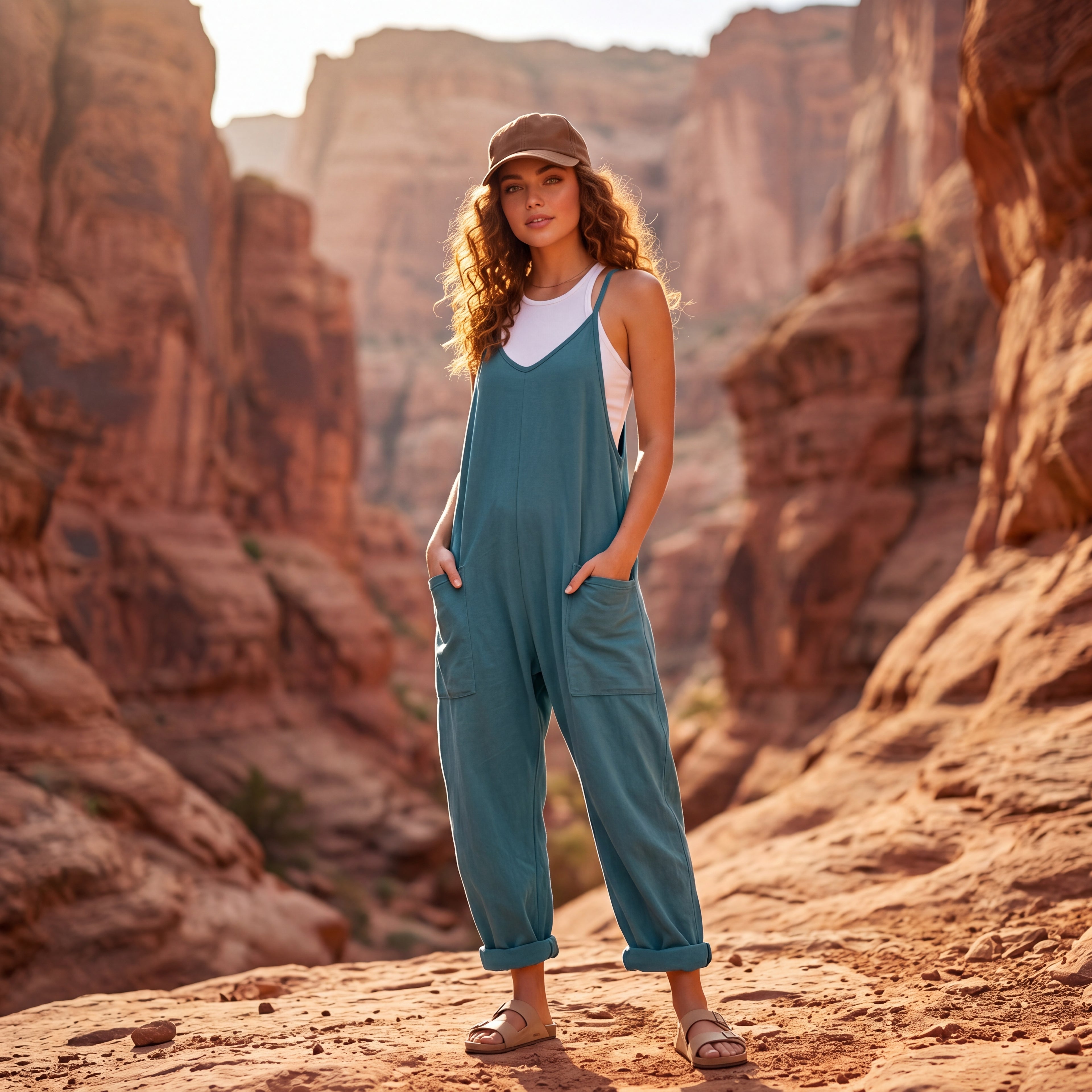 Desert Breeze Relaxed Pocket Jumpsuit