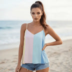 Pastel Colorblock Flowy Cami Top