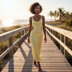 Golden Coast Cover-Up Knit Maxi Dress
