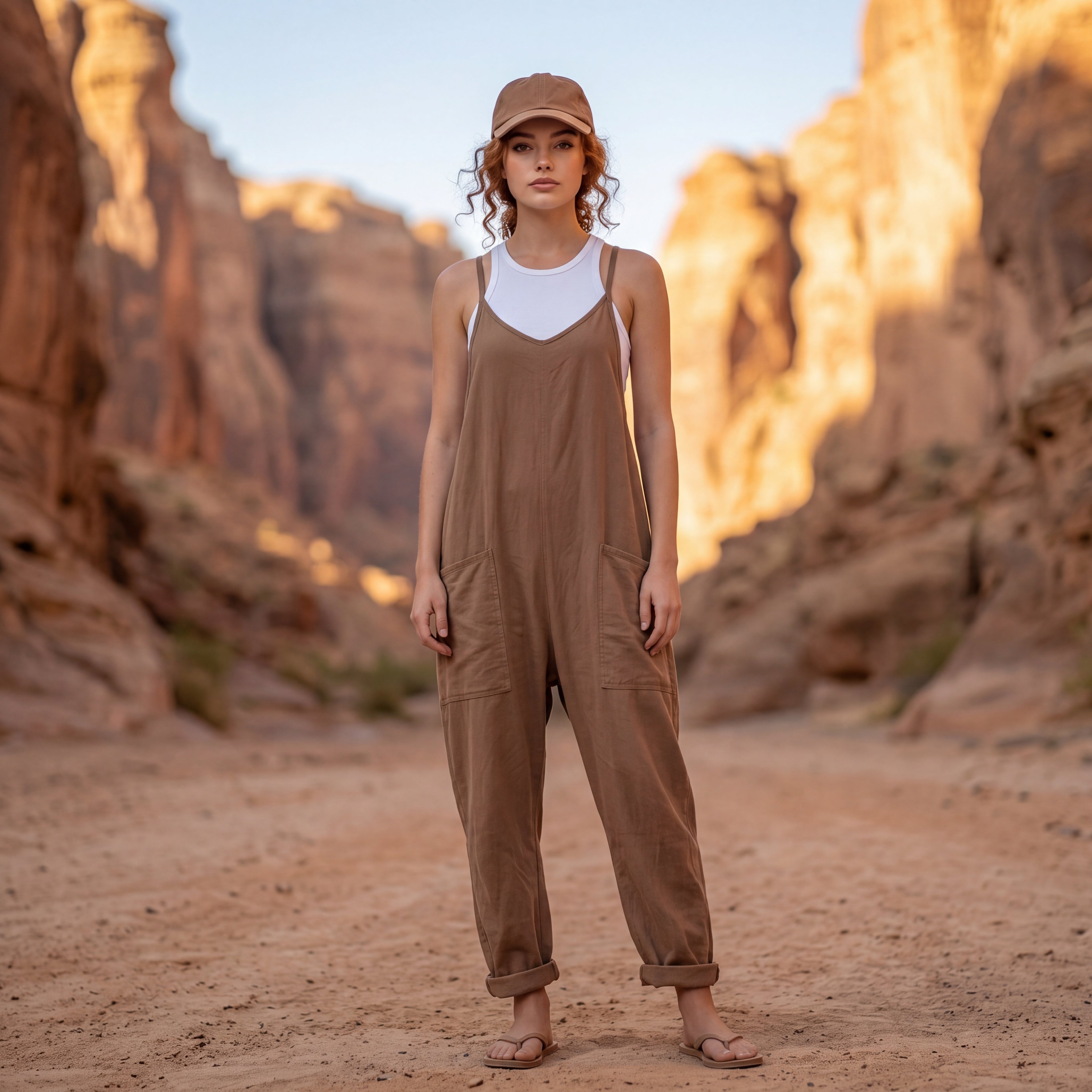 Desert Breeze Relaxed Pocket Jumpsuit