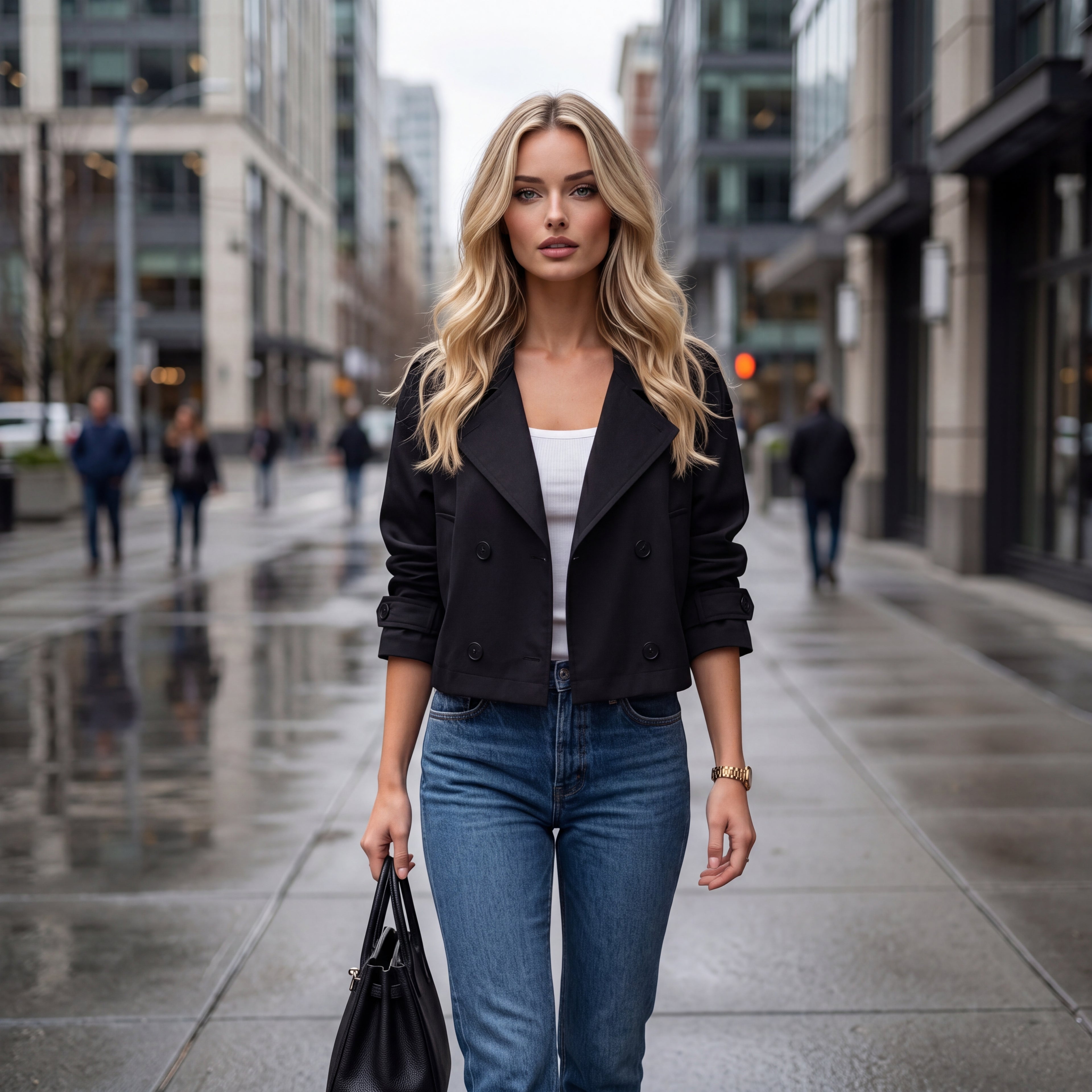 City Chic Cropped Trench Jacket